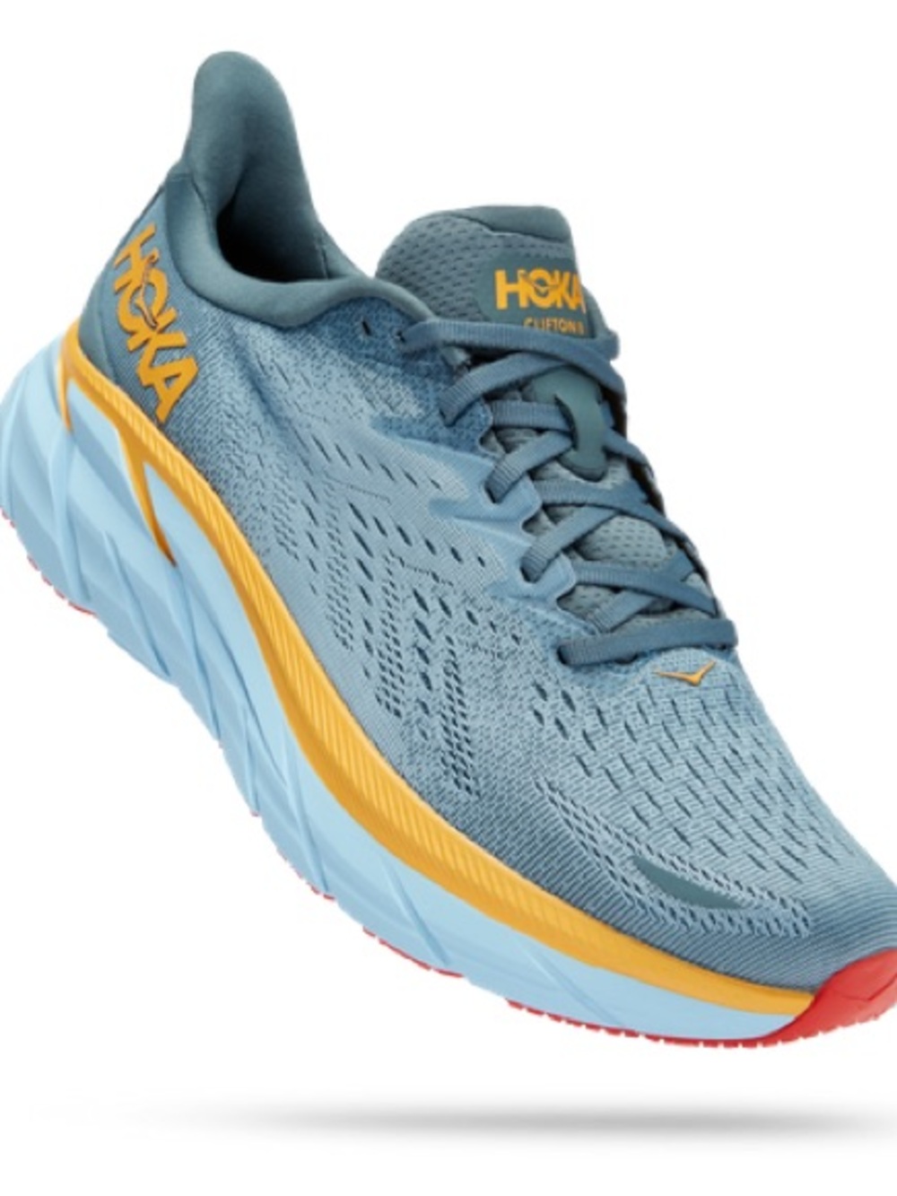 Hoka One One Clifton 8 Running Shoes Mens 10.5 Wide Fast Ship Blue
